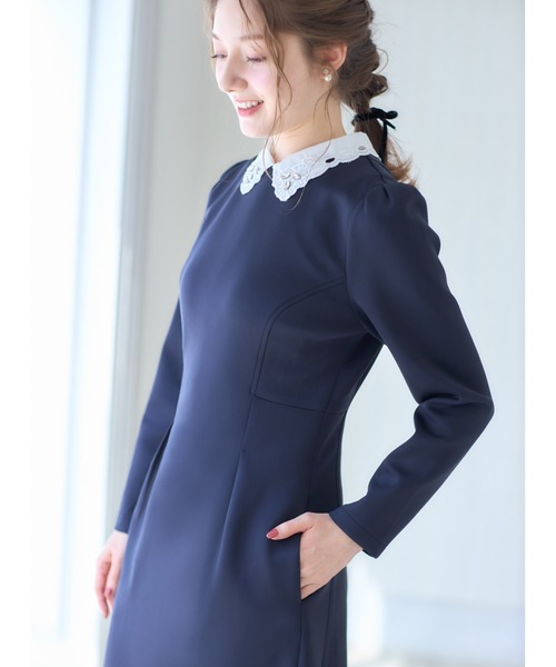 さいとす tocco closet ワンピース 2WAYビジュー×レース襟付き