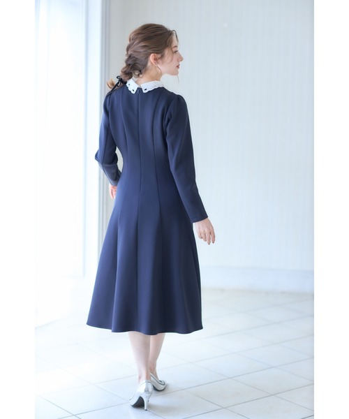 さいとす tocco closet ワンピース 2WAYビジュー×レース襟付き
