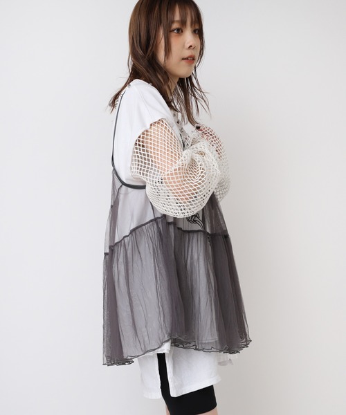 RNA キャミソール B2806 チュールメッシュキャミ : ZOZOTOWN