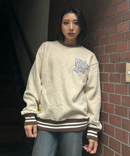 EXAMPLE トレーナー スウェット BLESSING WORLDS RIBCOLOUR CREWNECK 
