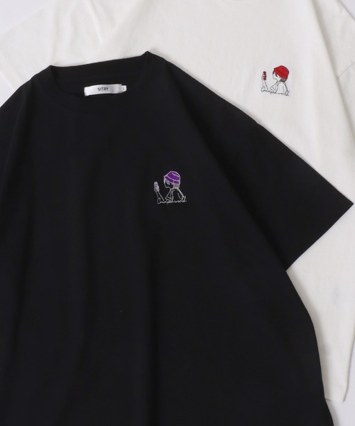 tシャツ Sleeve embroidery tee「WOMEN」 レディース DHgate.com:Elegant Embroidered Floral Tee - Ladies V Neck T