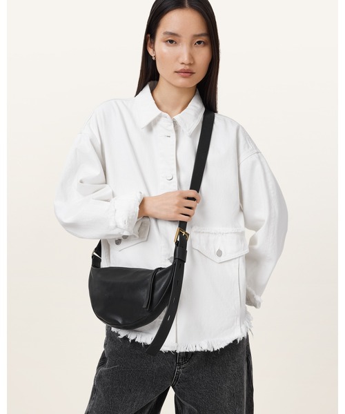ALLSAINTS ハーフムーン ナイロン クロスボディバッグ ALLSAINTS ショルダーバッグ バッグ HALF MOON RECYCLED