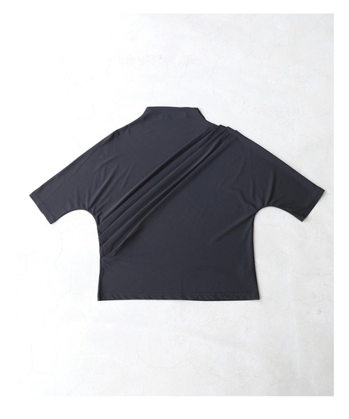 cawaii tシャツ Tシャツ （黒）流線ドレープのドルマン