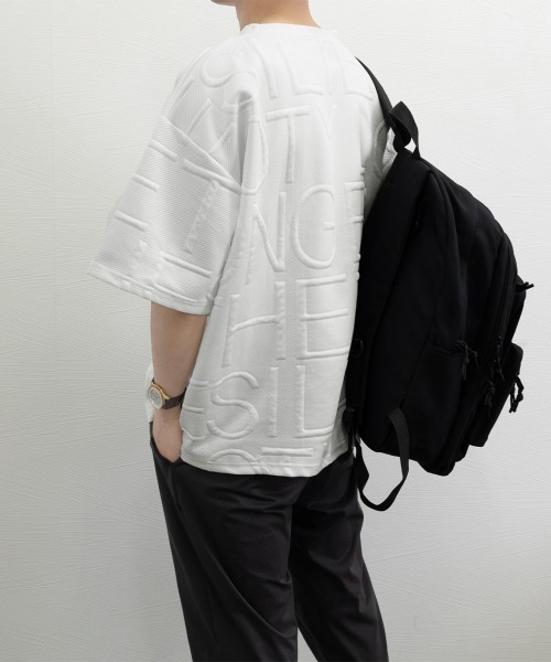 AsaAura tシャツ エンボス加工ロゴtシャツ メンズ 韓国風 メンズ