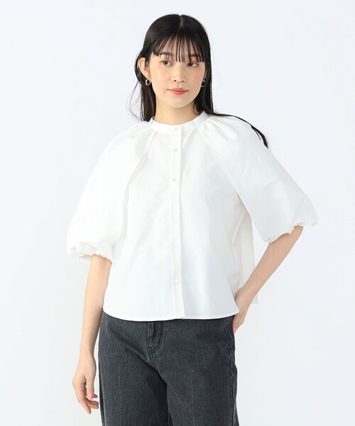 BEAMS HEART ブラウス シャツ バルーンスリーブ レディース