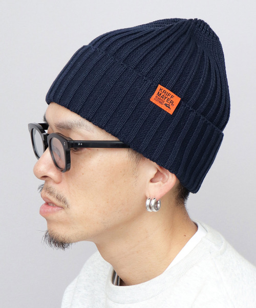 KRIFF MAYER（クリフメイヤー） ニット帽 ニットキャップ 綿混 リブ