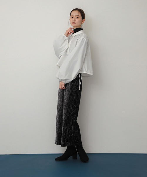 SENSE OF PLACE by URBAN RESEARCH スカート ラメカットコールナロー