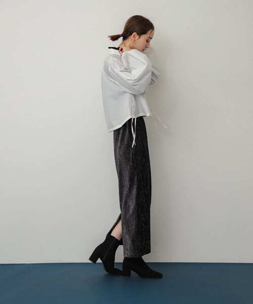 SENSE OF PLACE by URBAN RESEARCH スカート ラメカットコールナロー