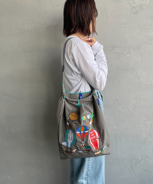 韓国デザイン ナイロンパッド入り トートバッグ BAG カラフル Ball&Chain トートバッグ 「BALL&CHAIN/ボールアンドチェーン