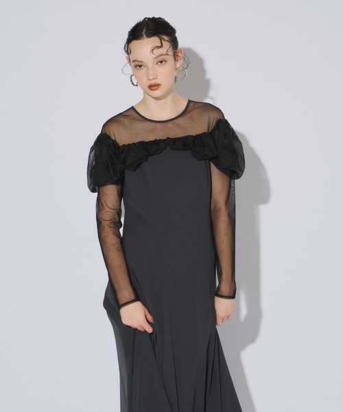 ANDRESD frills flare dress フリルフレアドレス ANDRESD ドレス frills flare dress フリルフレアドレス