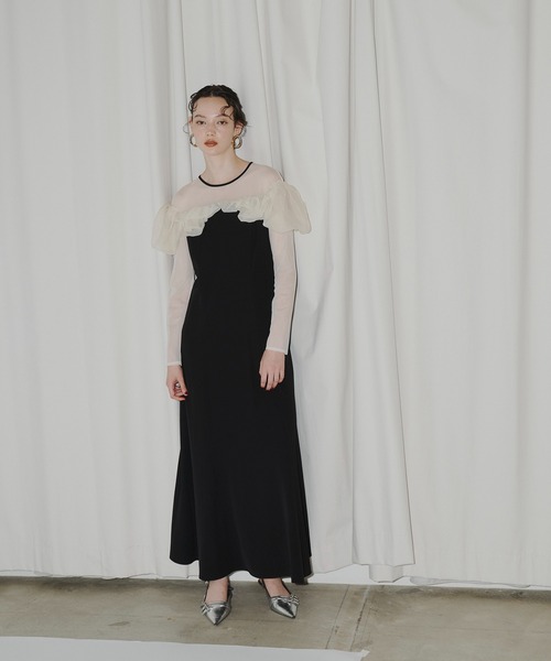ANDRESD フリルフレアドレス ANDRESD ドレス frills flare dress フリルフレアドレス