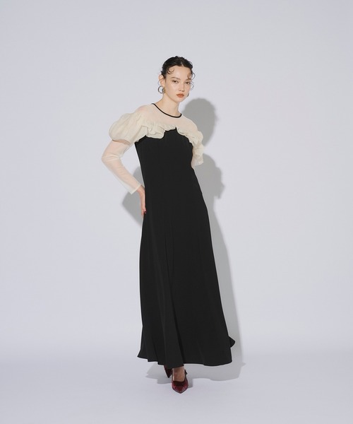 ANDRESD ドレス frills flare dress フリルフレアドレス