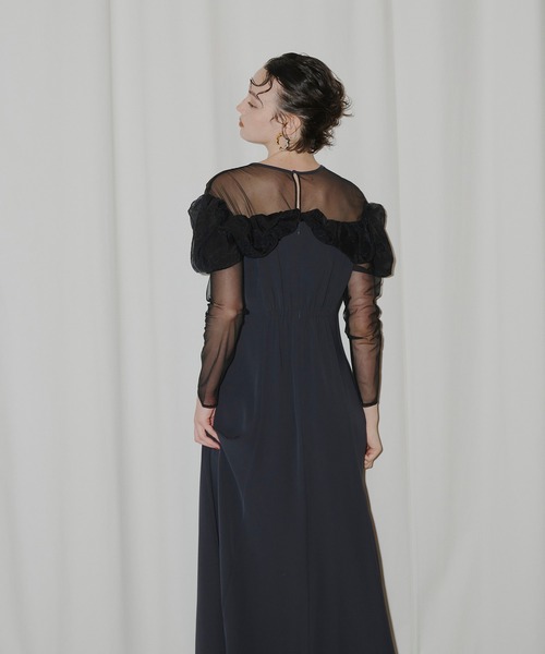 ANDRESD frills flare dress フリルフレアドレス セール】frills flare dress フリルフレアドレス（ドレス