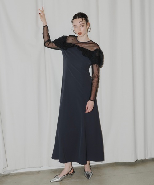 ANDRESD フリルフレアドレス ANDRESD ドレス frills flare dress フリルフレアドレス