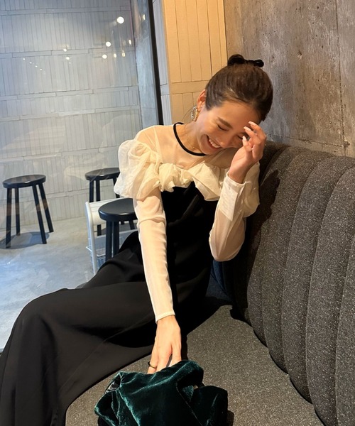 ANDRESD ドレス frills flare dress フリルフレアドレス