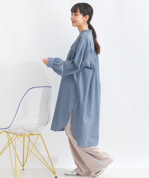 【値下げしました】45Rのダンガリーのシャツワンピース Mサイズ(中古) terrace ワンピース ツーポケダンガリーシャツワンピース : ZOZOTOWN
