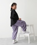 ワイドパンツ パンツ 水はじく ドローコード ...の詳細画像4