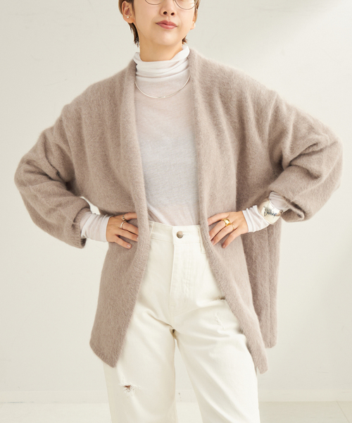 【定価3.6万✨】Plage Furガウンカーディガン　ふわふわ　軽い　ロング丈 定価3.6万✨】Plage Furガウンカーディガン ふわふわ 軽い