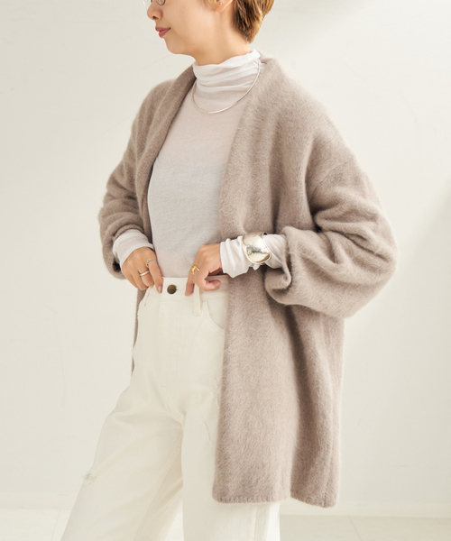 plage（プラージュ） カーディガン fox cashmere fur gown