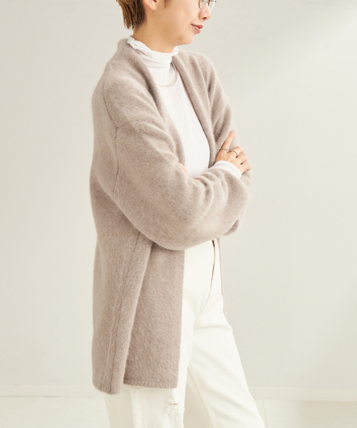 【定価3.6万✨】Plage ふわふわ　Furガウンカーディガン　軽い　柔らかい plage（プラージュ） カーディガン fox cashmere fur gown