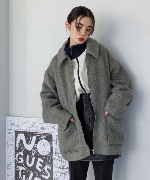 JEANASIS（ジーナシス） ステンカラーコート FREE グレー レディース