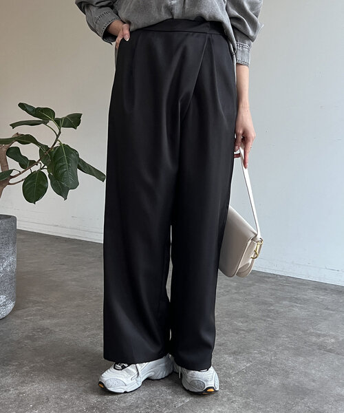 Chez toi（シェトワ） パンツ ラップワイドパンツ レディース