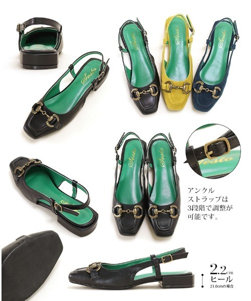 「SESTO」 フラットサンダル 23.0cm ブラック レディース_画像2