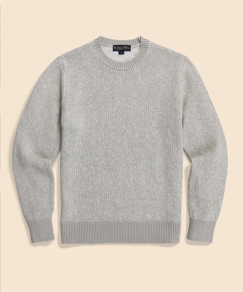 BROOKS BROTHERS セーター ニット コットン/リネン クルーネック