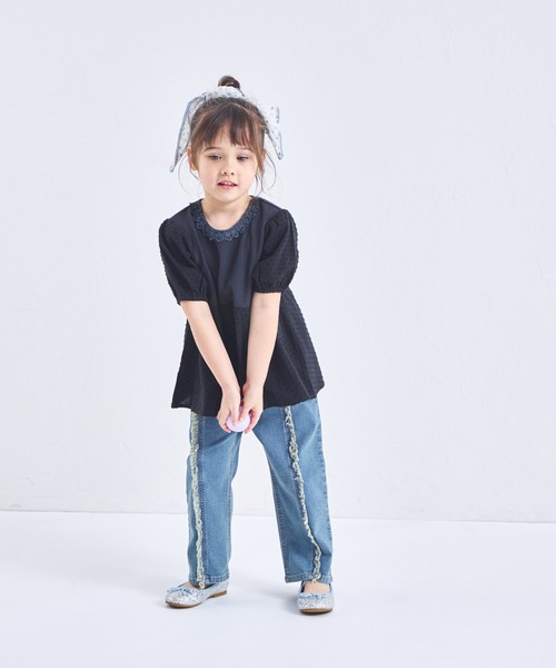 ❤️ふんわりお袖が可愛いブラウス pairmanon（ペアマノン） ブラウス シャツ 「ふんわりワッフル」レース