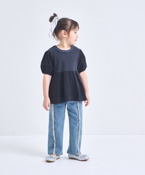 ❤️ふんわりお袖が可愛いブラウス pairmanon（ペアマノン） ブラウス シャツ 「ふんわりワッフル」レース