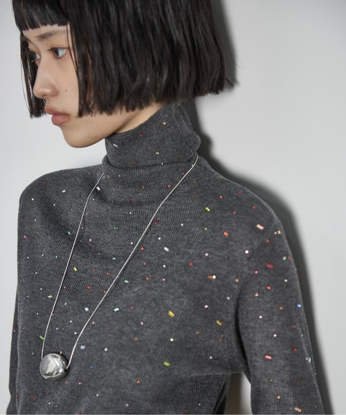 THE Yon タートルネックニット FREE チャコールグレー レディース