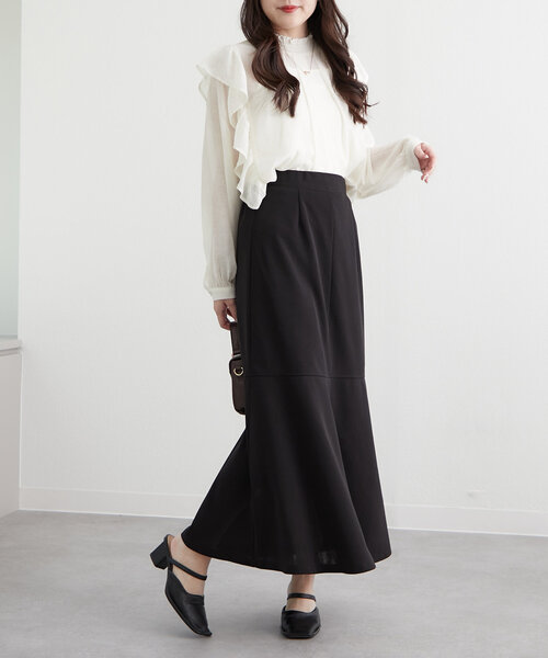 未使用　JOURNAL STANDARD ジョーゼットストレッチミディスカート PING APPAREL】全方向ストレッチサッカースカート ＜LADIES LINE