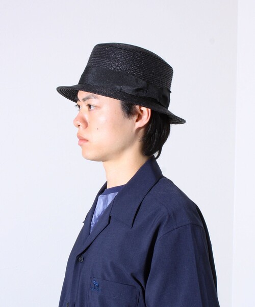 GLOSTER 帽子 ハット 「GLOSTER/グロスター」STRAW BOATER HAT