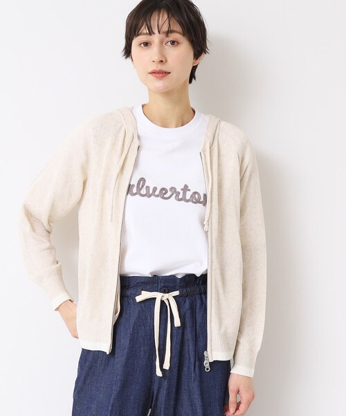 カーディガン 「洗える」フーデッドカーディガン（S〜L） レディース