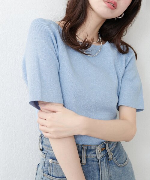 natural couture ニット セーター 「WEB限定」スクエアネック