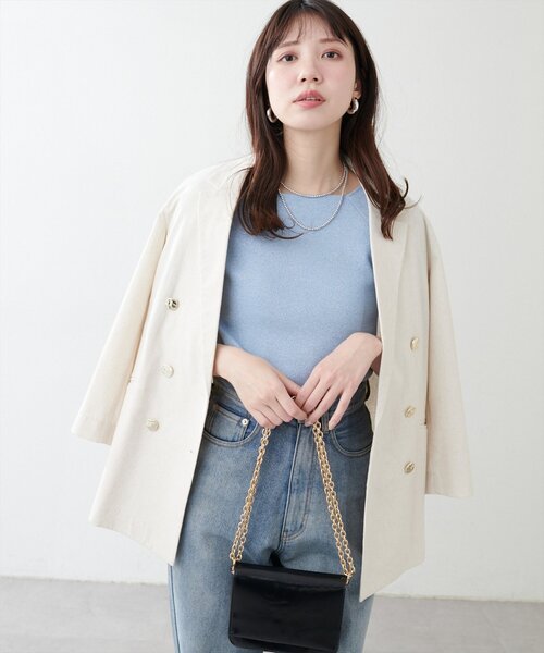 natural couture ニット セーター 「WEB限定」スクエアネック