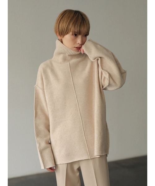 「rem closet」 タートルネックニット SMALL アイボリー レディース_画像2