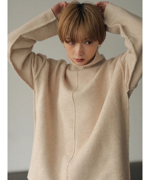 「rem closet」 タートルネックニット SMALL アイボリー レディース_画像3