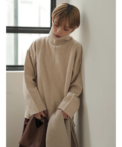 「rem closet」 タートルネックニット SMALL アイボリー レディース_画像6