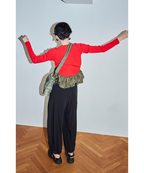 OMMO（オーエムエムオー） ニット セーター BALLOON PEPLUM KNIT TOP