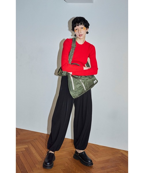 OMMO OBALLOON PEPLUM KNIT TOP ニット OMMO（オーエムエムオー） ニット セーター BALLOON PEPLUM KNIT TOP