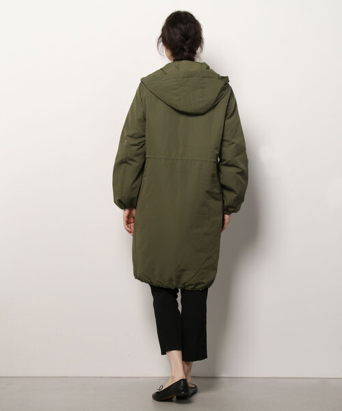 「BEAMS HEART」 ダウンコート LARGE オリーブ レディース_画像3