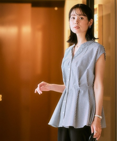 7days Life Styling ブラウス シャツ 夏 「接触冷感/UVカット」お