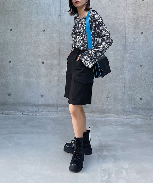 「PAGEBOY」 長袖シャツ FREE ブラック レディース PAGEBOY 「PAGEBOY」 長袖カットソー FREE ブラック レディース