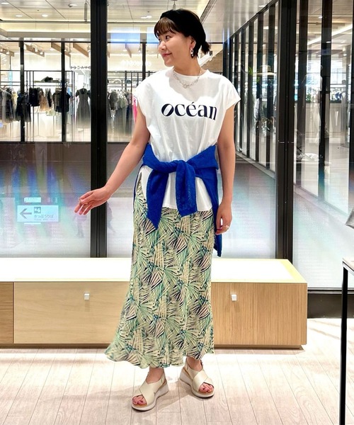 Jines（ジネス） スカート AMARAボタニカルプリント ロングスカート