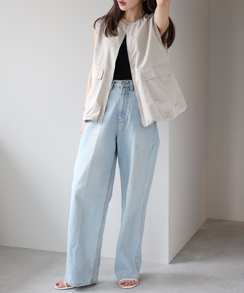 ベスト ジレ ナイロンタッチバルーンベスト レディース | Bonjour Sagan | 07