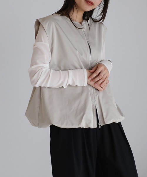 ベスト ジレ ナイロンタッチバルーンベスト レディース | Bonjour Sagan | 16