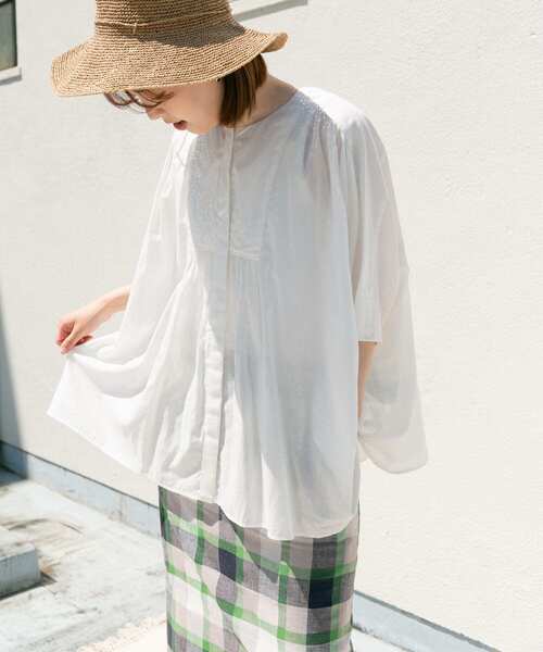 「URBAN RESEARCH DOORS」 長袖ブラウス MEDIUM カーキ レディース URBAN RESEARCH DOORS 「URBAN DOORS」 長袖ブラウス MEDIUM