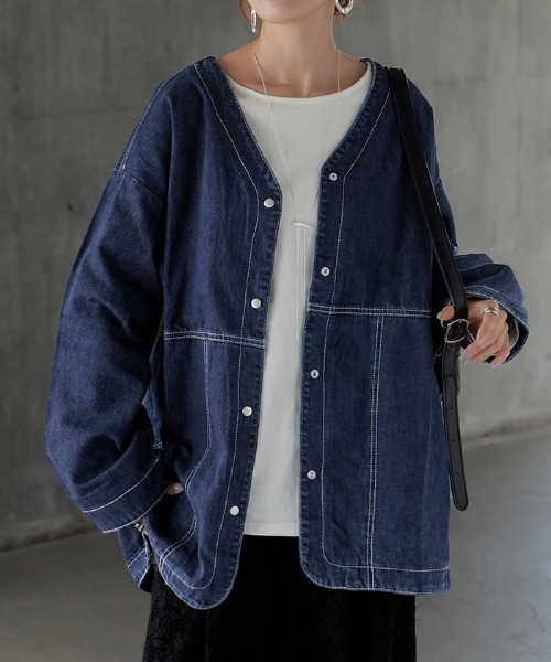 HUG O WAR ハグオーワー　ライトブルーデニムジャケット 2026年最新】Hug O War Gジャン・デニムジャケット・カバーオールの