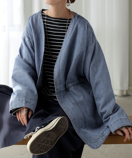 HUG O WAR ハグオーワー　ライトブルーデニムジャケット 2026年最新】Hug O War Gジャン・デニムジャケット・カバーオールの